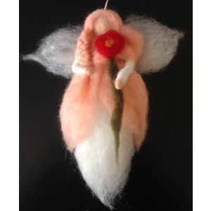 100% Pure Natural Sheep Wool Felt Christmas Decoration Angel Doll