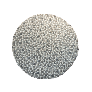 Handfelted Natural Round Rug – 100 cm Round with 2.2cm Ball 