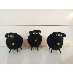 Handmade Felt Ball Sheep - Unique Felt Animal Toy & Gift from Nepal (10x12 cm)