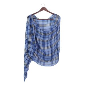Blue Checked Design Pashmina Super Ring Shawl