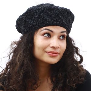 Black Starry Knitted Beanie