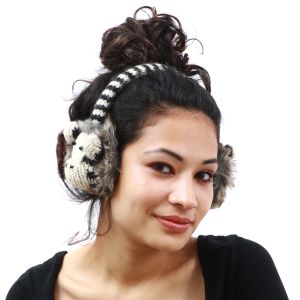 Zebra Woolen Earmuff