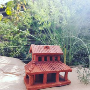 Handmade Decorative  Ceramic Typical Nepali houses