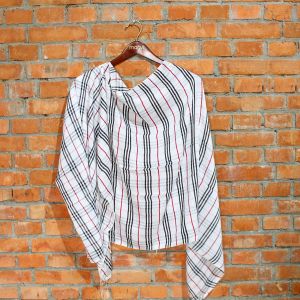 White Check Designed Watershawl