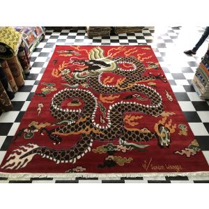 Nepali Handknotted Dragon Design Area Rug (250cmx350cm) **FREE SHIPPING**