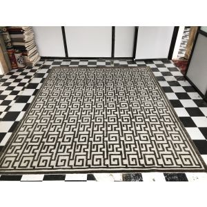 Nepali Handknotted Infinity Loop Pattern Flat Weave Rug (8ftx10ft) **FREE SHIPPING**