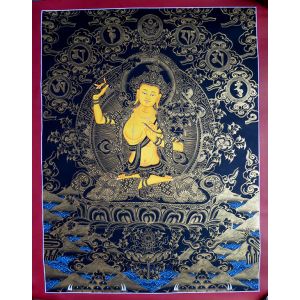 Tibetan Buddhism Goddess Manjushri Thangka Painting Nepal 