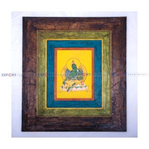 Paper wall hanging made of Nepali Lokta paper with goddess picture.