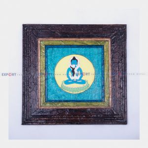 Paper wall hanging made of Nepali Lokta paper with Buddha art.