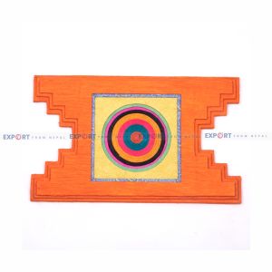 Paper wall hanging made with lokta paper in aankhijhyal design.