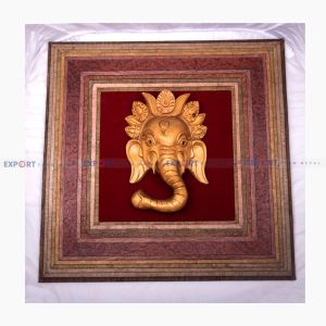 Paper wall hanging made lokta with lord ganesh framing.
