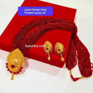 Latest design Moti pendent potey set