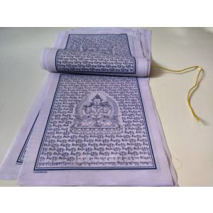 Avalokitesvara Mani Prayer Flag Horizontal Set Of 25 / 9 Meter