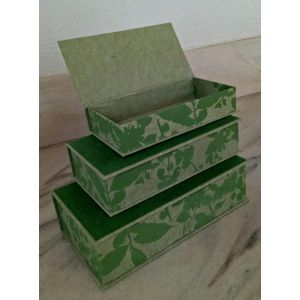 Green Printed 3 Fitted Box