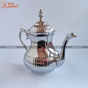 Royal Brass Tea Pot 7.5 inches with Nickel Coating