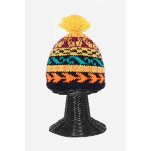 100% Pure Woolen Soft & Warm Multi-Colored Beanie Hat