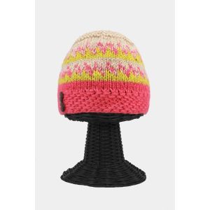 100% Woolen Outside and Polyester Inside Stretchable Soft & Warm Multi-Colored Patterned Women's Beanie Hat