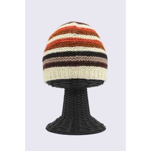 100% Pure Woolen Soft & Warm Multi-Colored Striped Beanie Hat
