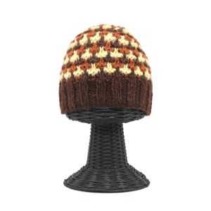 100% Woolen Outside and Polyester Inside Stretchable Soft & Warm Multi-Colored Patterned Beanie Hat