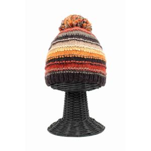 100% Woolen Outside and Polyester Inside Soft & Warm Stretchable Multi-Colored Beanie Hat