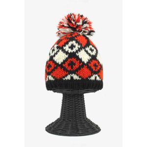  100% Woolen Outside and Polyester Inside Soft & Warm Stretchable Multi-Colored Beanie Hat