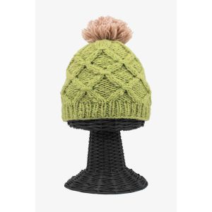 Soft & Warm Stretchable 100% Woolen Outside and Polyester Inside Light Green Beanie Hat