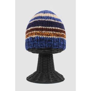 100% Woolen Outside and Polyester Inside Stretchable Soft & Warm Multi-Colored Beanie Hat