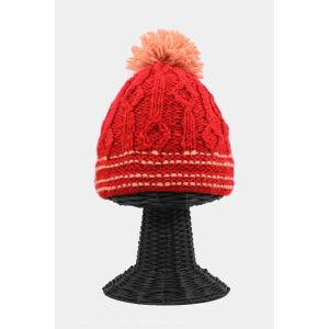 100% Woolen Outside and Polyester Inside Stretchable Soft & Warm Red Colored Beanie Hat