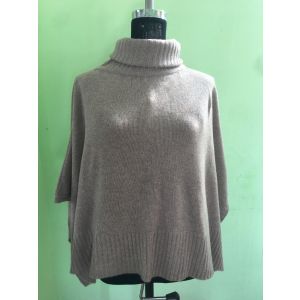 Pure  Cashmere  Rolled  Edge  poncho  thick  Hand  made  in  Nepal 
