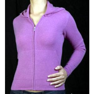 Pure Cashmere Ladies hood jacket Hand Made In Nepal