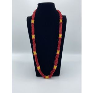 Red Nepali 9 Beads Small