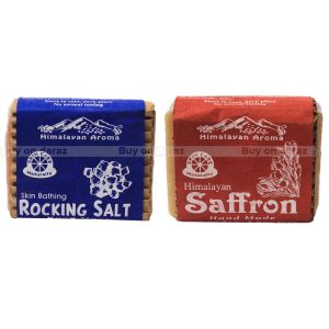 Natural Handmade Himalayan Rocking Salt Saffron Soap (Pack of 2)