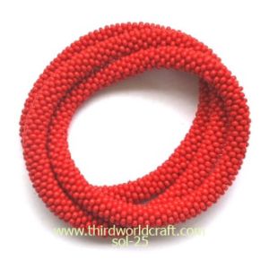 Solid Color Glass Bead Bracelets 