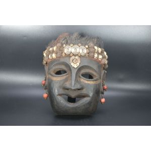 Wooden Carved Beautiful Decorative Mask of Mahakala