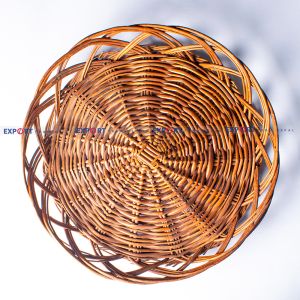 Handmade Bamboo Cane Round Basket