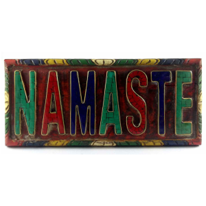 Wooden Namaste Plate - Painted with Stone Settinge