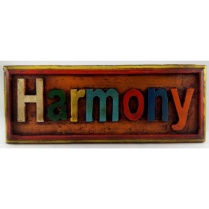 Wooden Harmony Wall Hanging - Painted