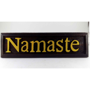 Wooden Namaste Wall Hanging - Painted