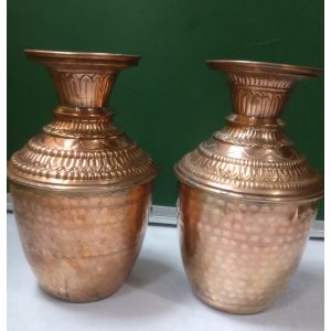 Semi Butte Ghalcha Traditional Curvy Design (Kalas) 7.5" in set of 2.