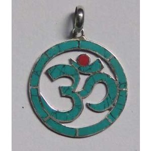 Sterling Silver Om pendant