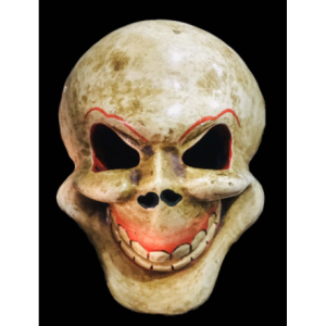 Handmade Wooden Mask Of Skull, Painted White