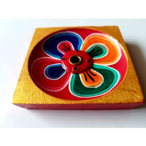 SQUARE FLORA INCENSE WOODEN BURNER