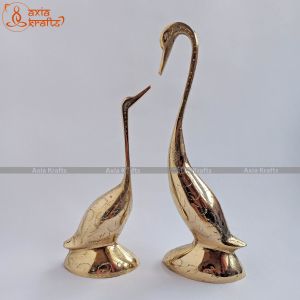 Brass Swan Set 8 Inches