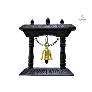 Wooden Stand with Brass Bell