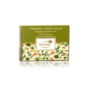Turmeric Neem and Tulsi Chiuri Butter Based Herbal Ayurvedic Medicinal Soap