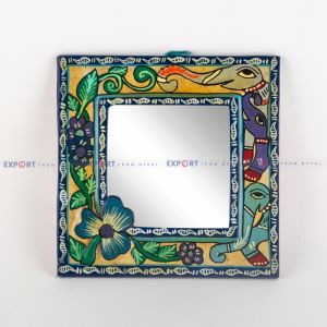 Flower Designed Square Mirror (Small)