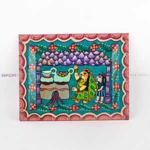 mithila art Tray and Frame