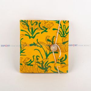 Medium Sized Tiger Print Nepali Lokta Paper Note Book