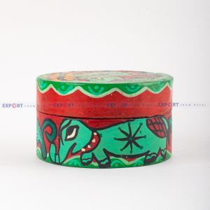 mithila art Circle Box