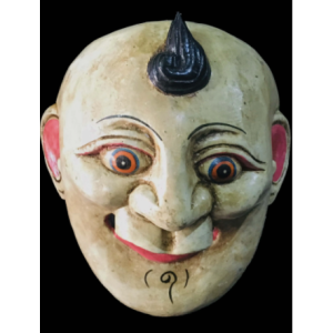 Handmade Wooden Mask Of Joker, Painted White